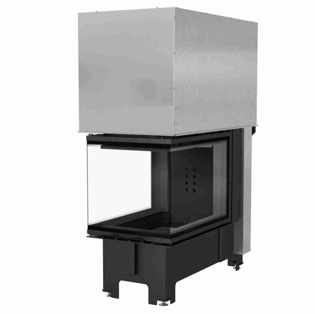 Focar semineu NBU 500/700 3 laturi sticla + usa glisanta - Samota Neagra