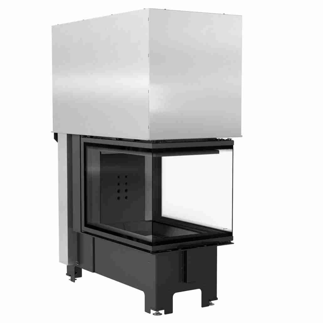 Focar semineu NBU 500/700 3 laturi sticla + usa glisanta - Samota Neagra