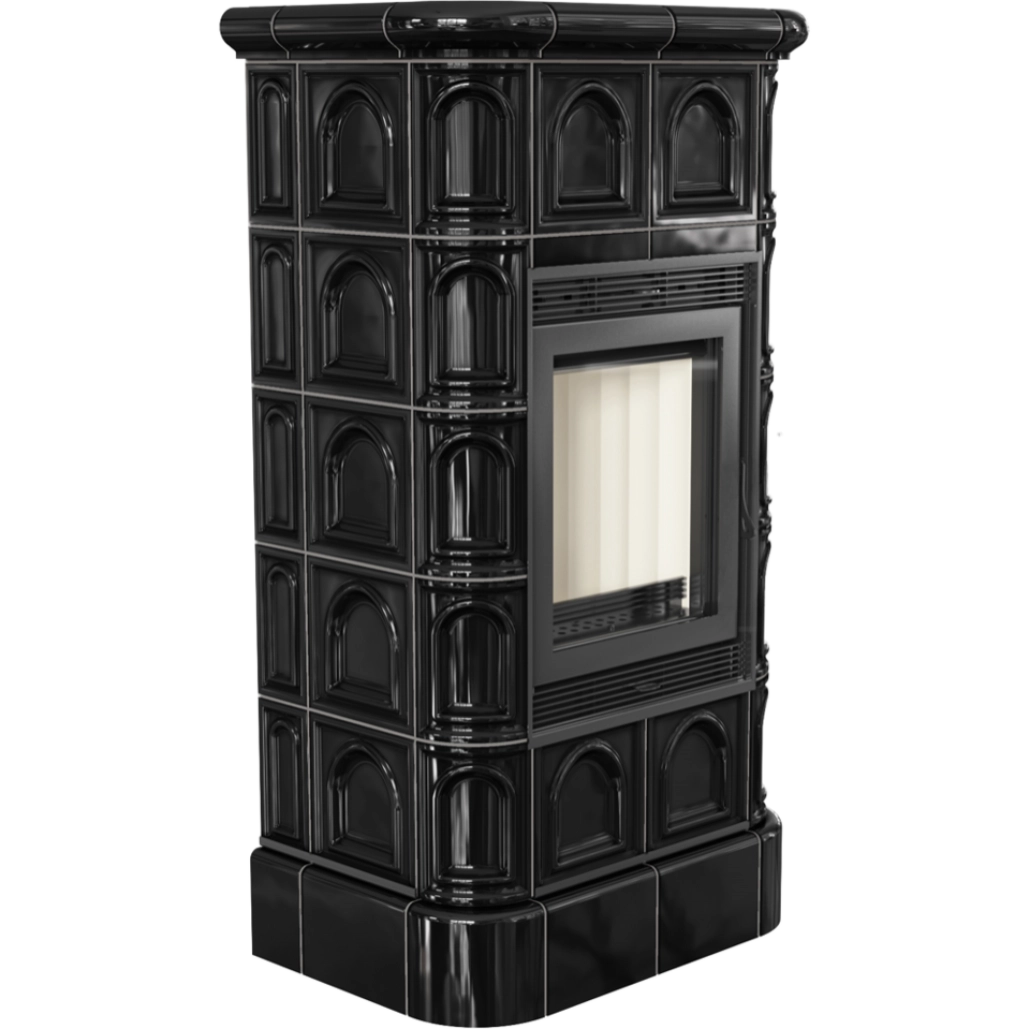 Soba teracota BK 8-11KW - Cahle negre - semineu asamblat teracota