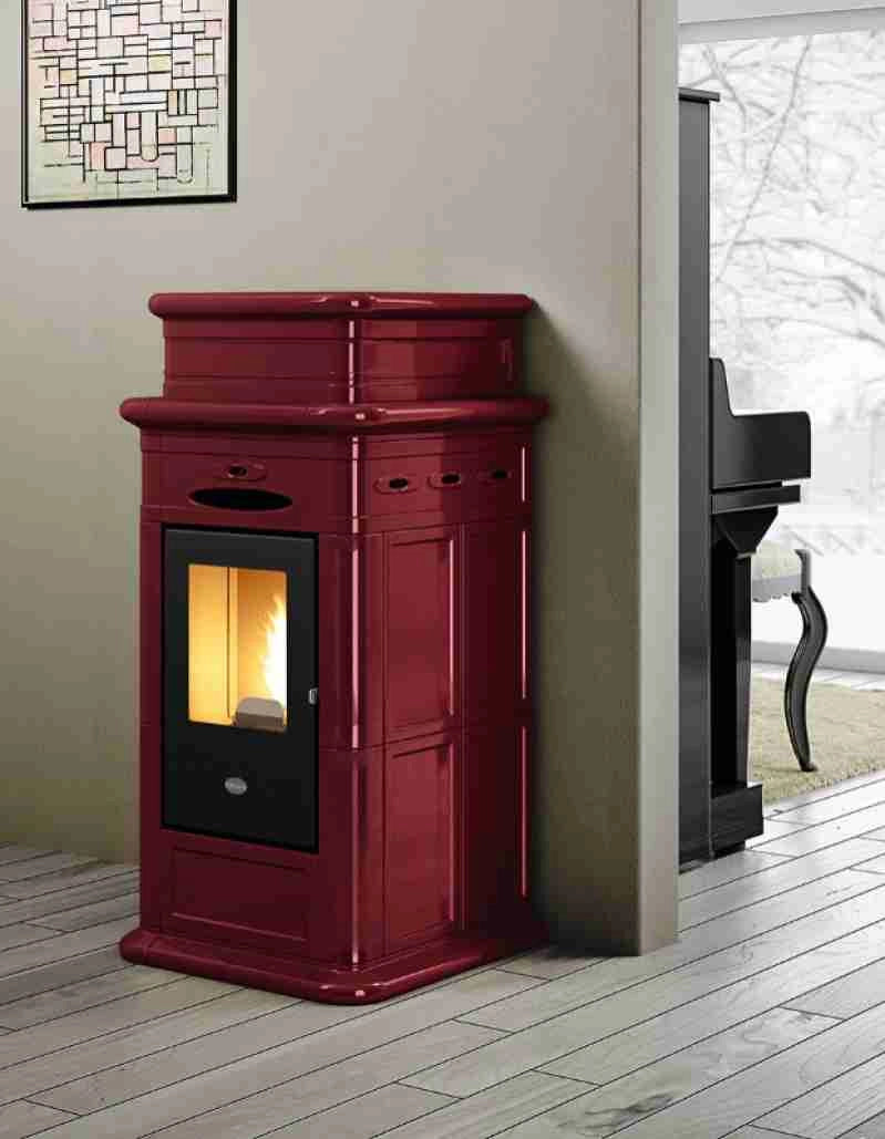 Soba pe peleti Erminy 9.5 kw Rubin - cahle teracota