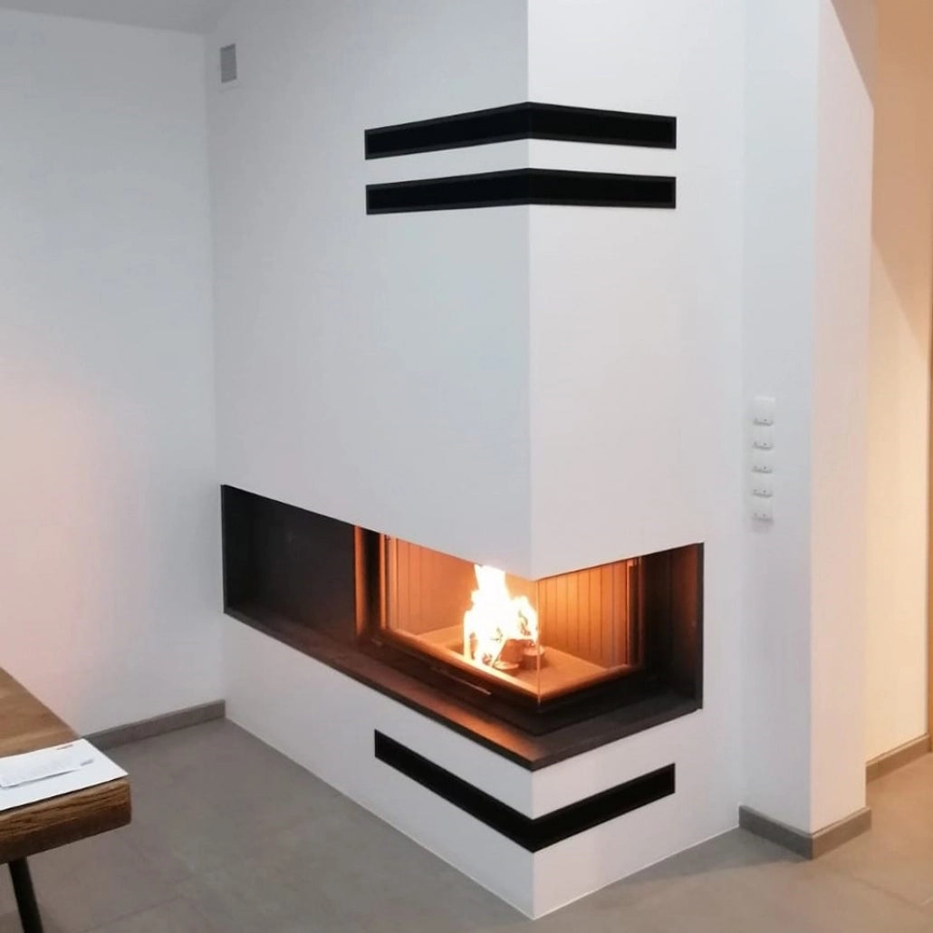 Focar semineu N140 Sticla Dreapta + Deschidere Verticala