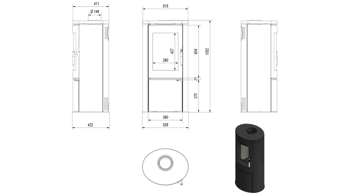 Soba AB / 8-10.5kw Otel + Fonta + Samota