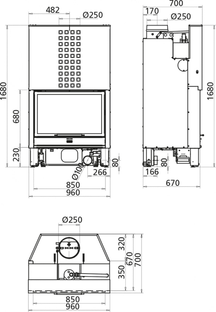 Termofocar semineu ENERGY 85