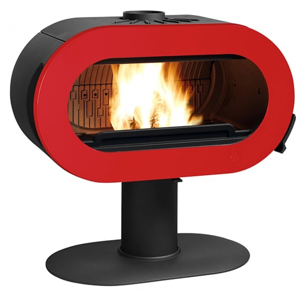 Soba fonta pe picior Fifty 10kW - Rosu