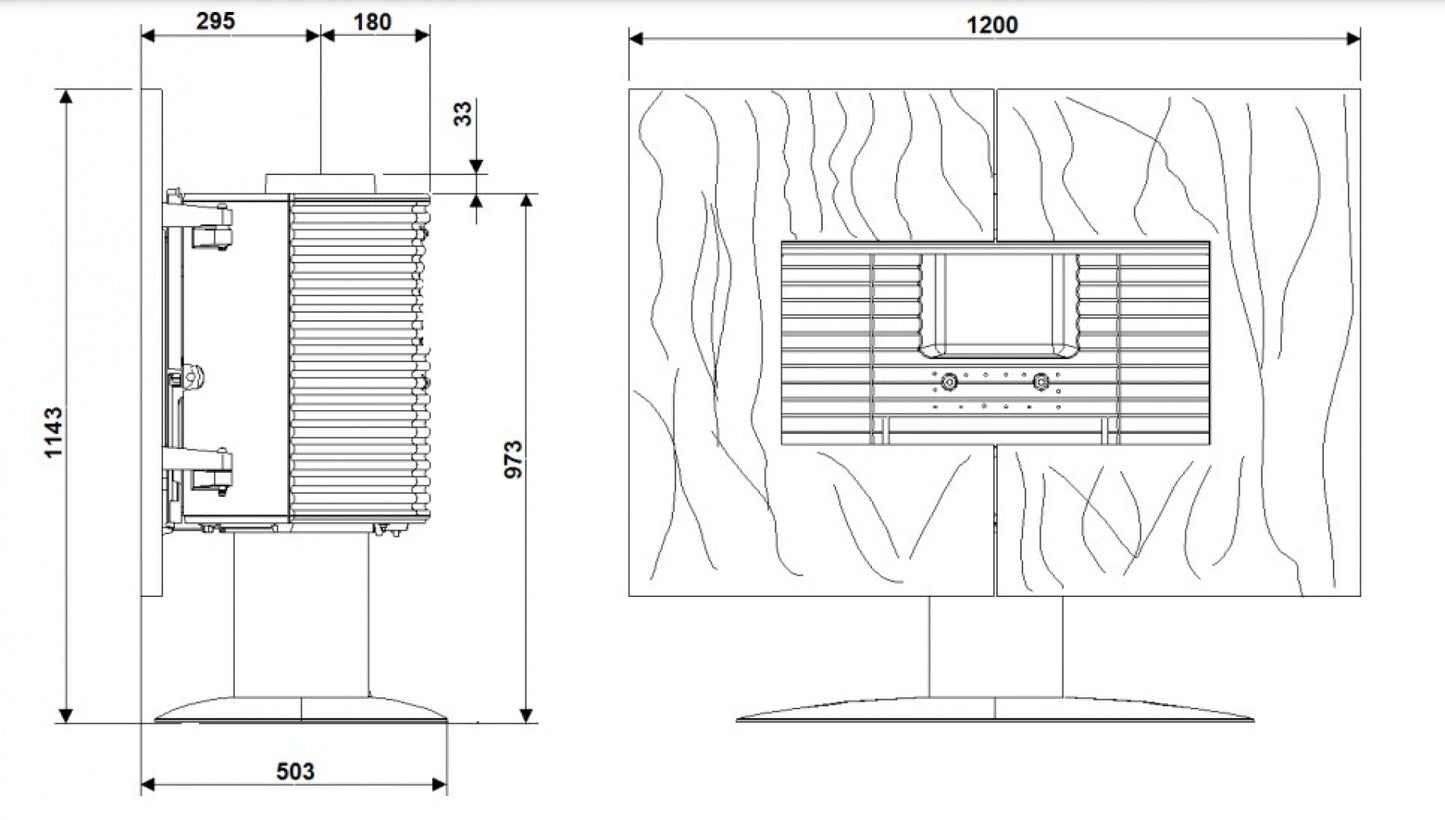Soba fonta Gaya Slate 12kW