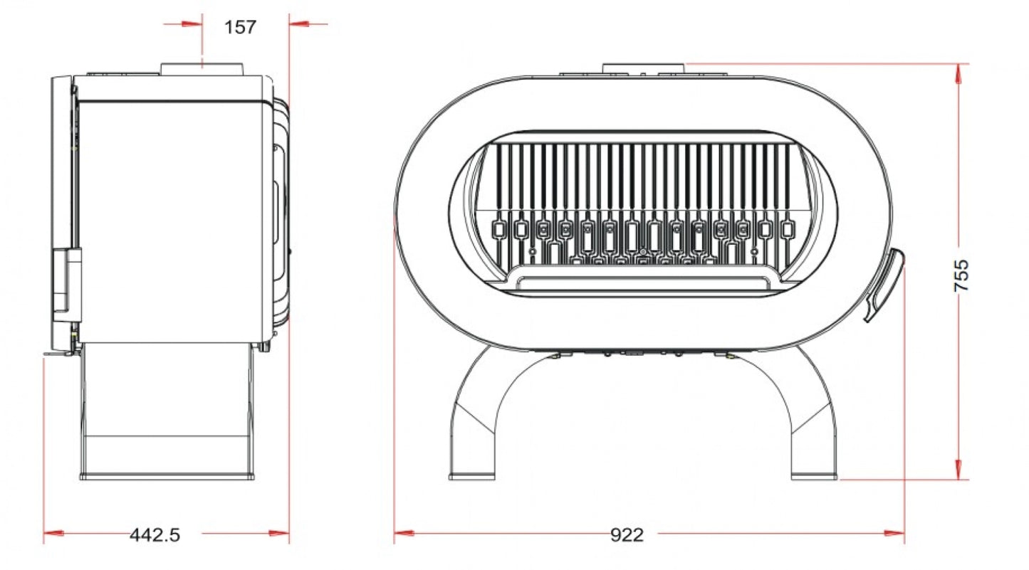 Soba fonta Fifty Arche 10kW - Fildes