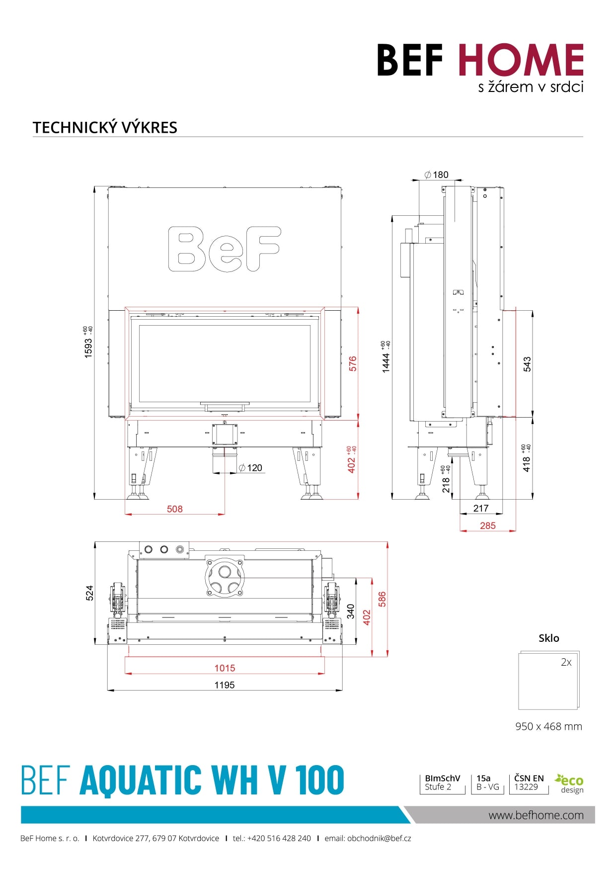 Focar centrala Bef Aquatic WH V 100