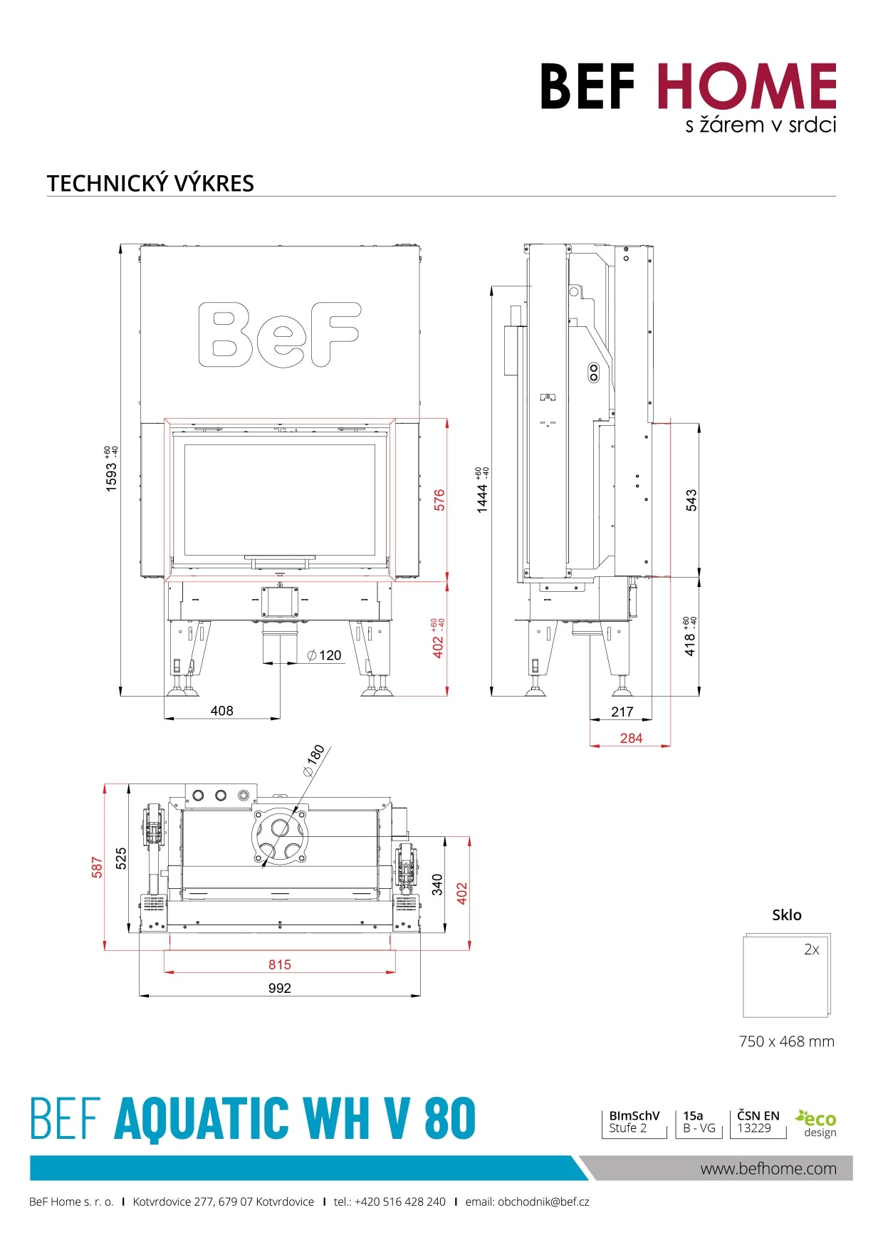 Focar centrala Bef Aquatic WH V 80