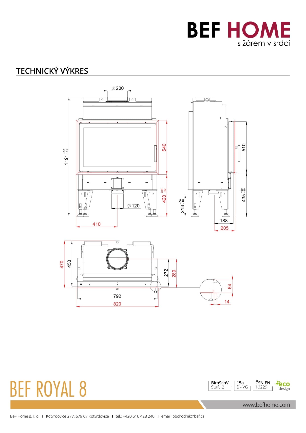 Focar Semineu BeF Royal 8