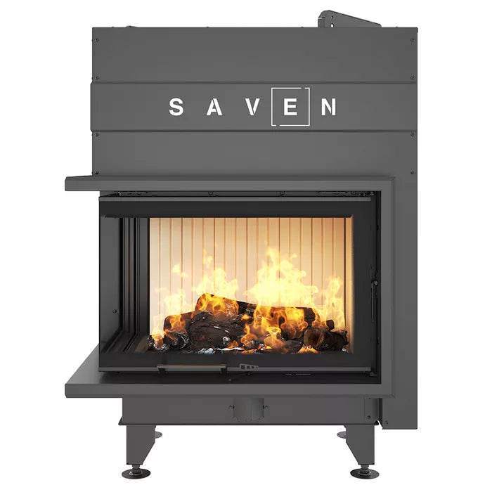 Șemineu SAVEN Energy Up 75х50х47L (15,1 kW) ECO Ghilotină - Sticlă laterală stânga