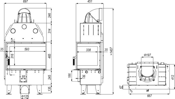 Focar semineu INTRA SM BP MINI