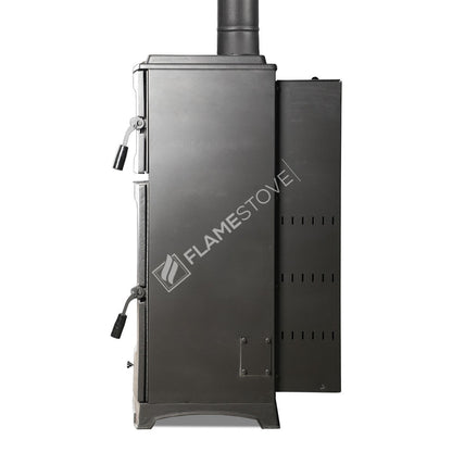 Șemineu pelete FS-213 Lodi Gourmet - Clasa A, Sticlă Schott Robax, Crom, 12 kW (Ideal pentru orașe mari)