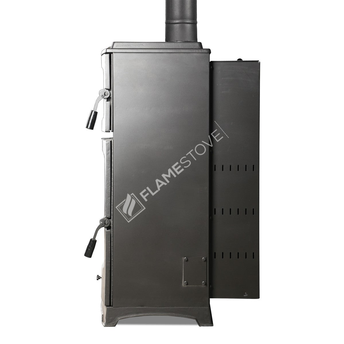 Sobă pe Peleți FS-213 Lodi Gourmet – Clasă A, Sticlă Schott Robax, Crom, 12 kW (Ideală pentru Orașe Mari)