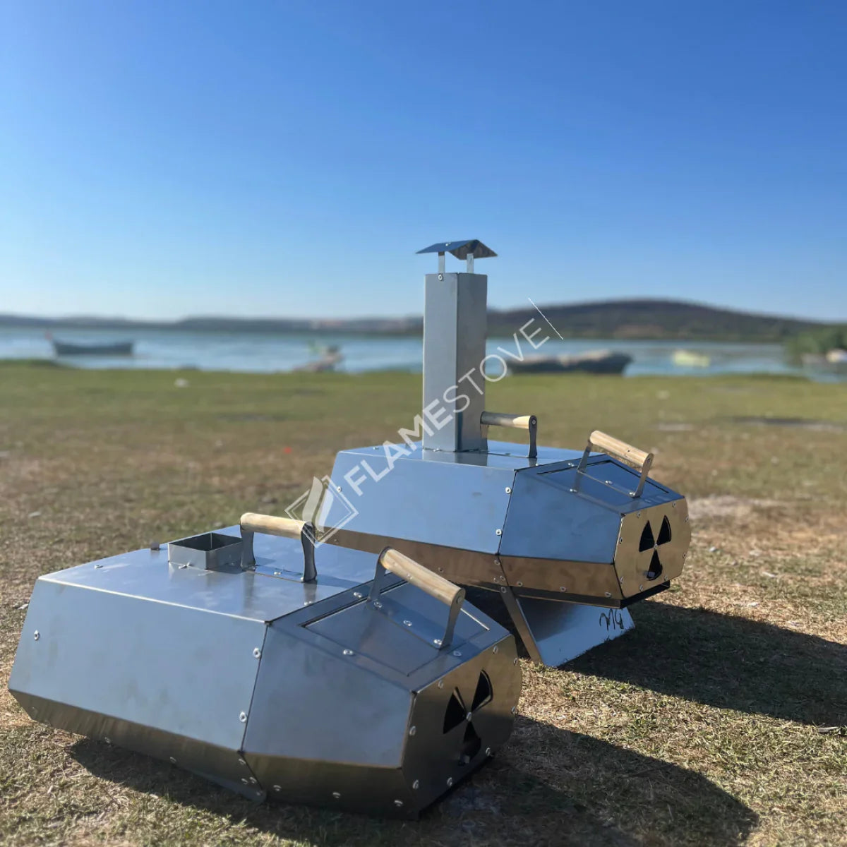 Cuptor de Pizza Portabil FS-950 cu Lemne, Piatră Naturală, Gătire Rapidă, Versatil - Gust Autentic Oriunde!