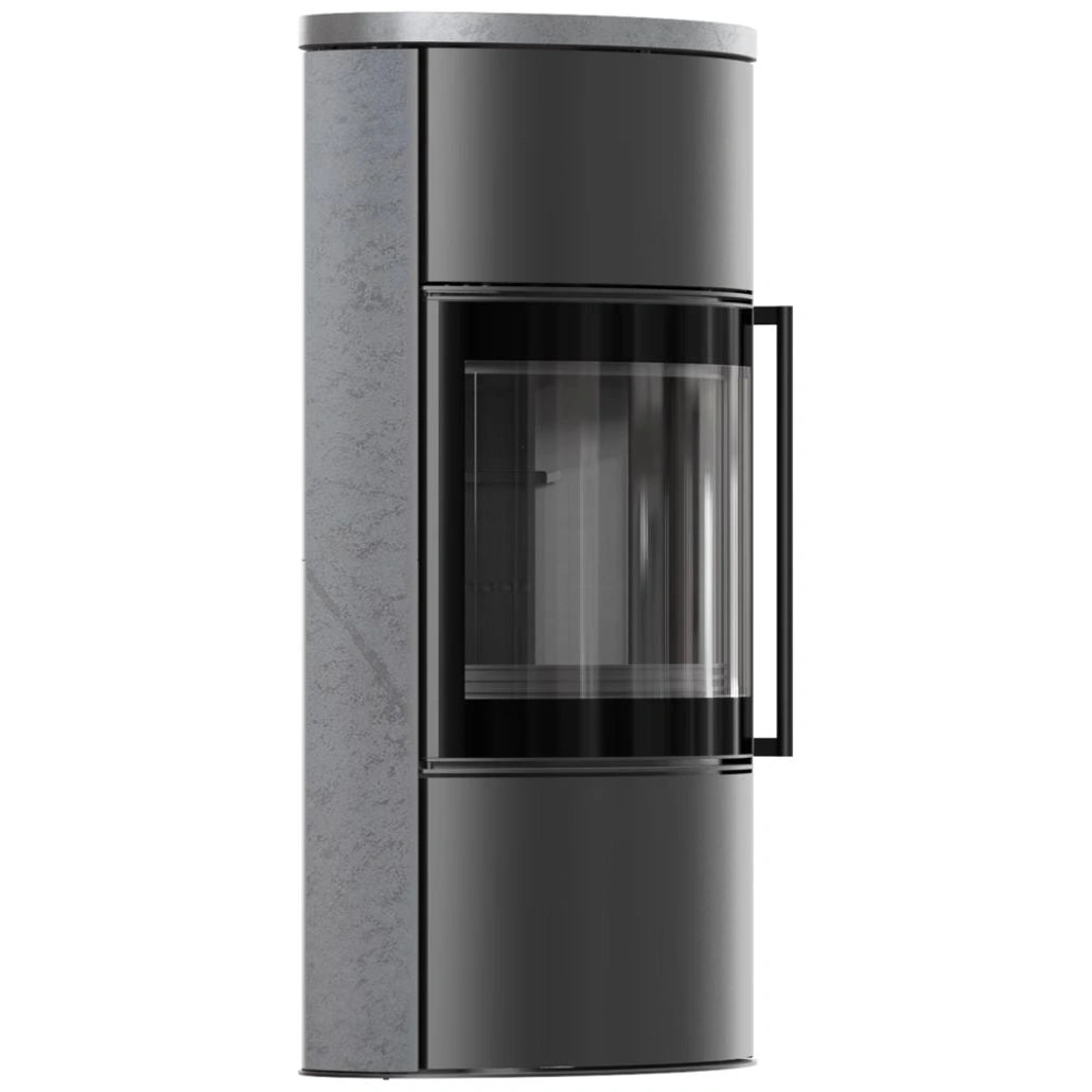 Soba Bjorn High 7kW ceramica Gray Satin cu capac ceramic - samota neagra