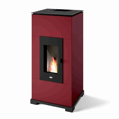 Sobă Peleți 11KW - AC11 ROSU CONVECTIE NATURALA