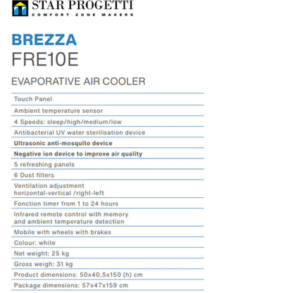 Racitor de terasa Brezza FRE 10E