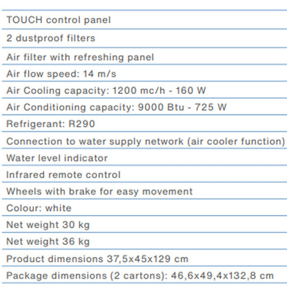 Aer conditionat si Racitor BREZZA FRE 130N