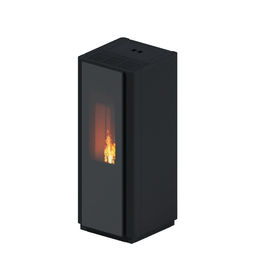 SOBA PELETI 3.8-9.3 KW QUADRA NEGRU - CONVECTIE NATURALA