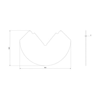 Tabla frontala semicirculara protectie podea - REN
