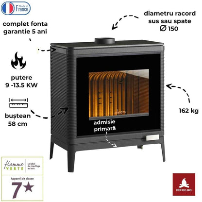 Soba fonta Kazan moderna GA, 162 kg, 9-13kW