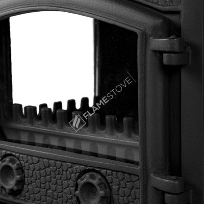 Soba din fontă de înaltă eficiență FS-014 Casting Ultra Sirius FS-14 | Ceramică de sticlă germană | Putere termică 9 kW | Ieșire coș de fum 130 mm