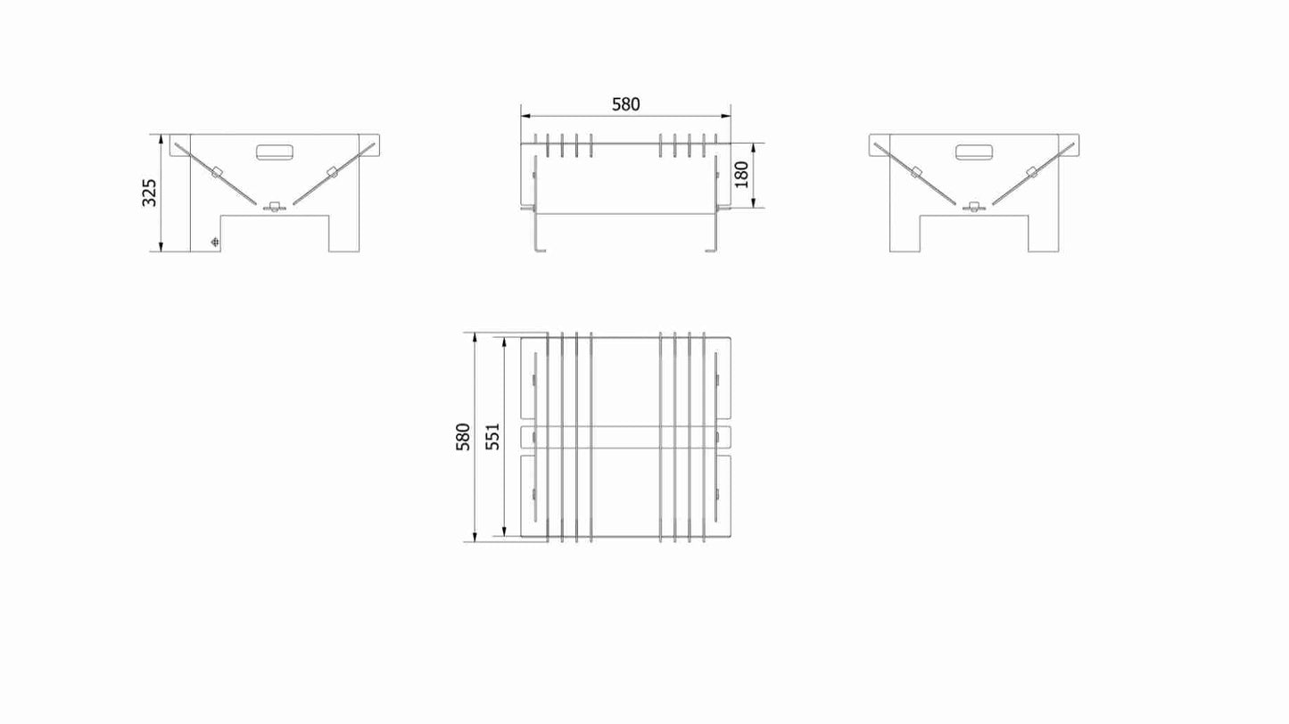 Vatra de foc exterior GAMELA - 58x58 cm