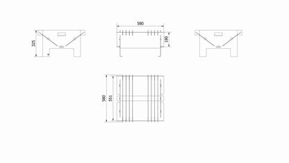 Vatra de foc exterior GAMELA - 58x58 cm