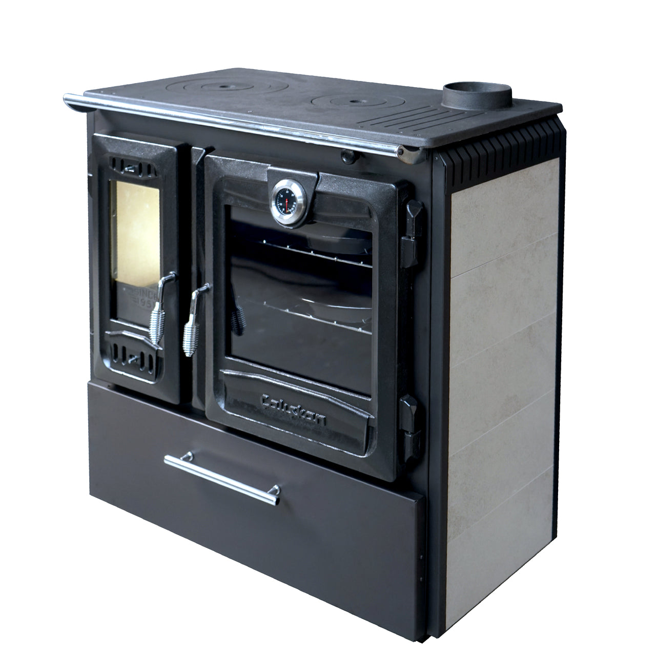 Sobă de Gătit Gourmet 216-CASING cu Cărămidă - Eficiență Termică și Design Elegant