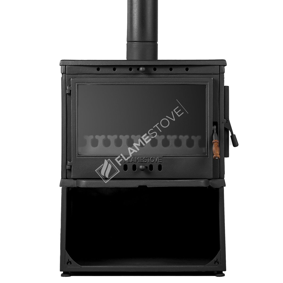 Soba Lux Tbsp Retro Style FS-042YKST - 10 kW, Döküm, Schott Robax Cam, Yüksek Verimli Odun ve Kömür Sobası