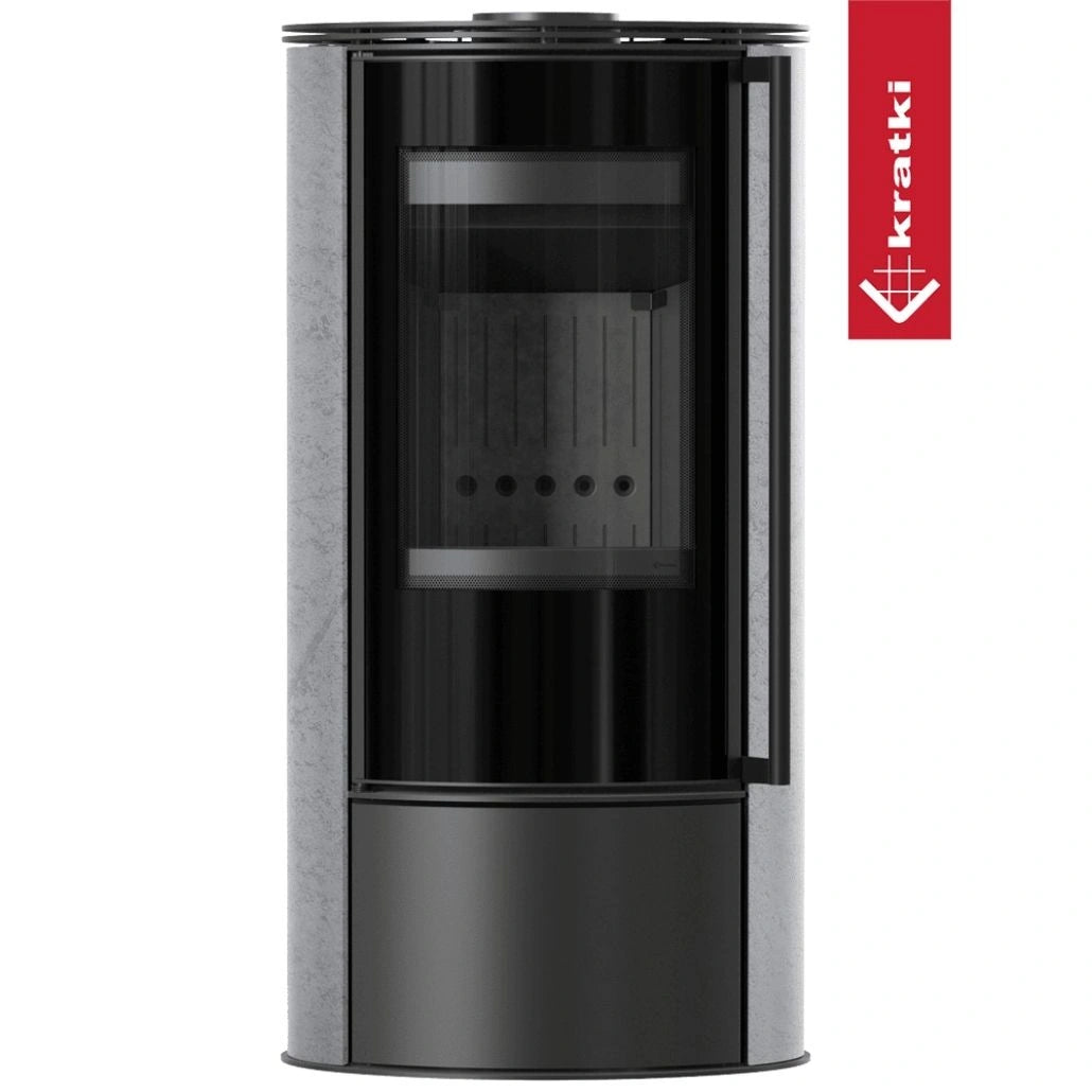 Soba Erik 5.5kW Grey Satin - samota neagra