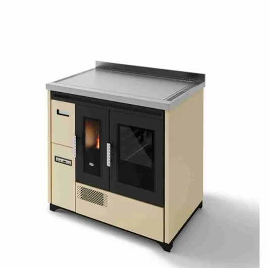 SOBA  DE GATIT PE PELETI ENRICA 9.3KW - IVORY