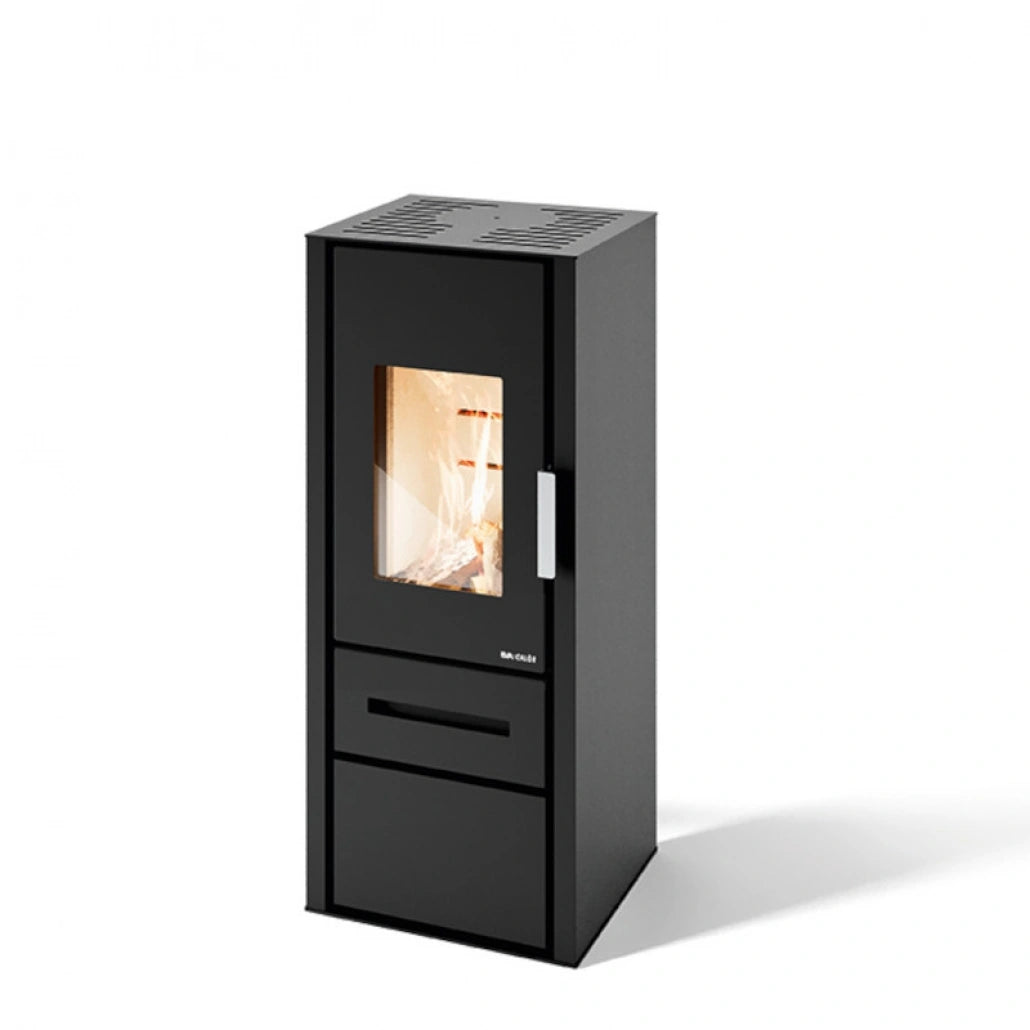 Soba Livia 8-9.5kw cu ventilator si telecomanda - Nero A+ Randament 86%