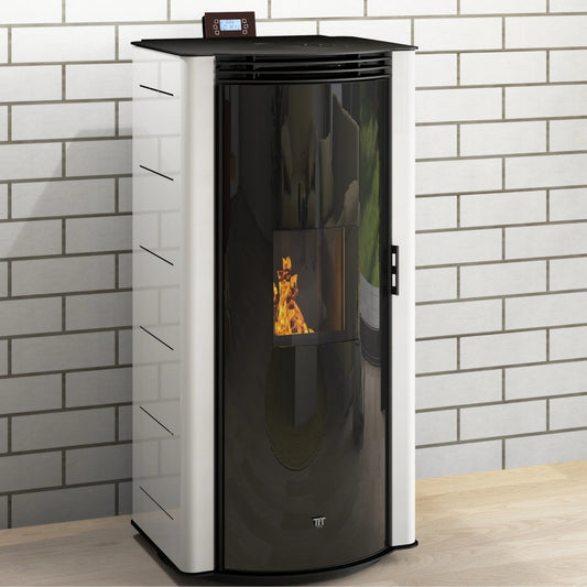 Termosoba peleti PERLA 210 ALB - 22kw cu autocuratare