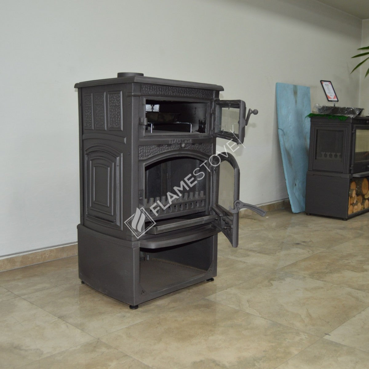 Soba Sirius FS-013YKST Mega Odunluklu - Eficiență Ridicată 15 kW pentru Lemn și Cărbune cu Geam Schott Robax
