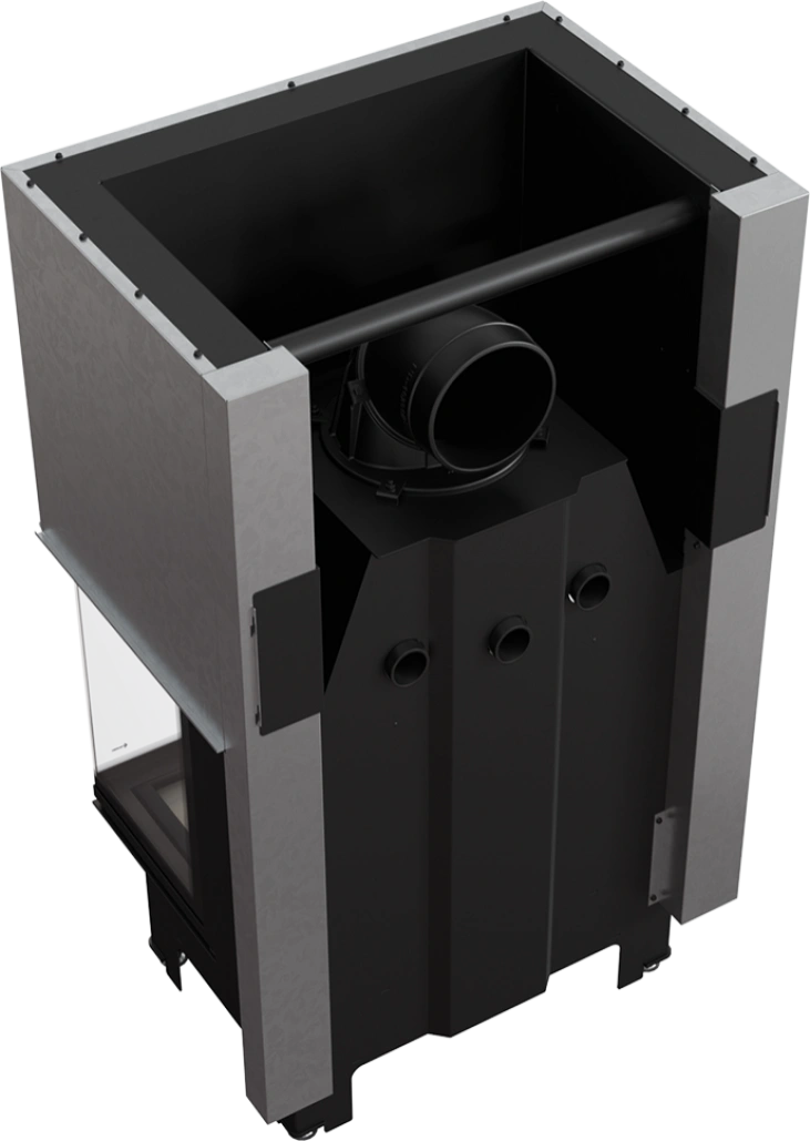 Focar semineu nbc 80 36 trei laturi deschidere verticala samota neagra