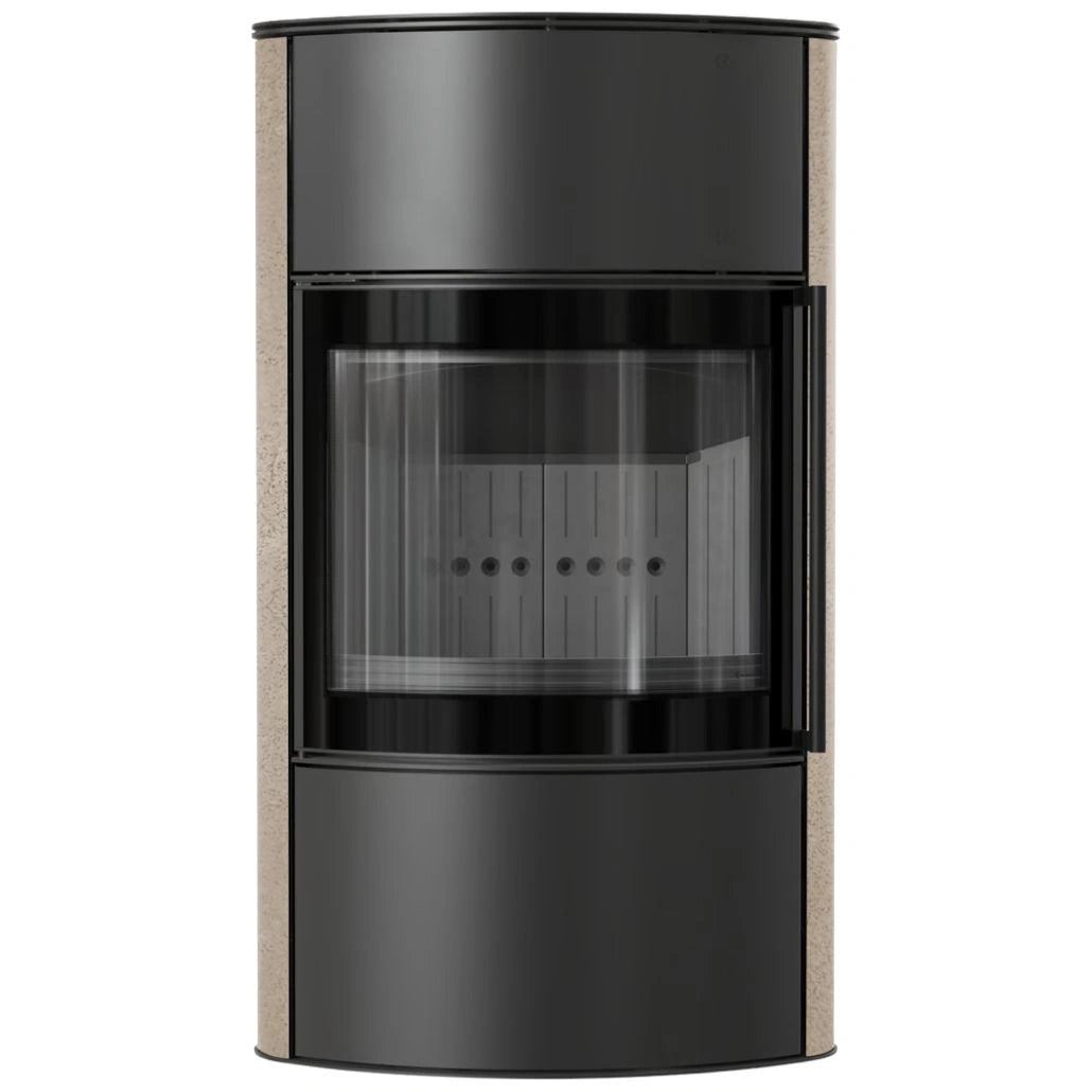 Soba Bjorn High 7kW ceramica Gold Satin cu capac otel - samota neagra