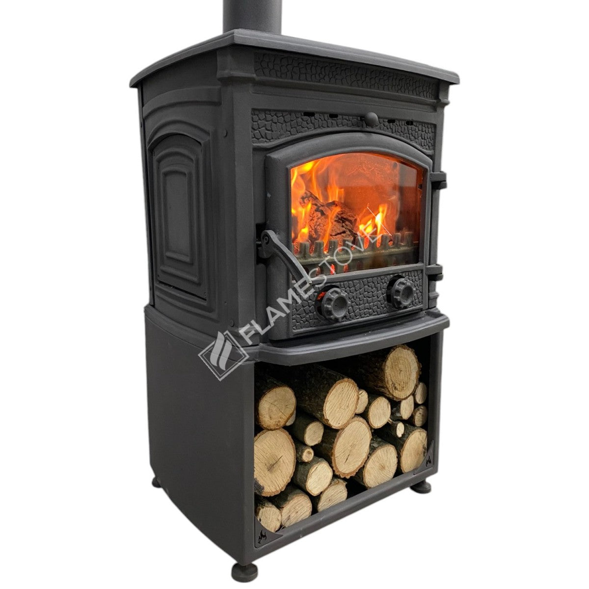 Sobă de Ardere a Lemnelor Sirius Maxi FS-016ST - Fontă Robustă, Eficiență Dublă, Sticlă Schott-Robax