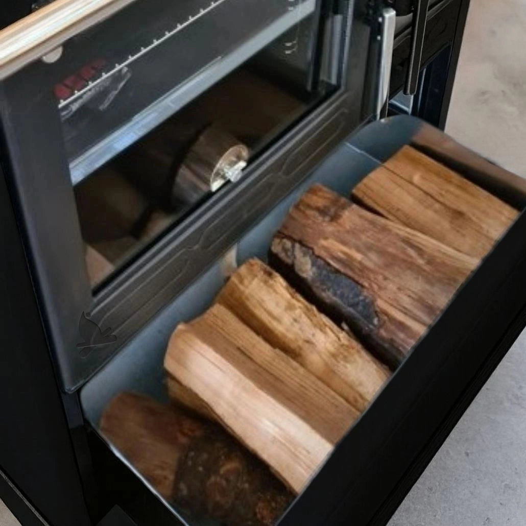 Soba de gatit P85 Negru cu plita si cuptor - 8kW - racord stanga