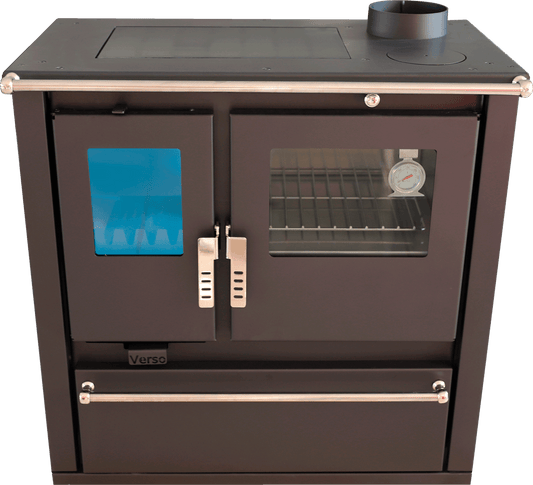 Sobă de gătit pe lemne Verso CS Plus Inox Ceramic – 7,7 kW