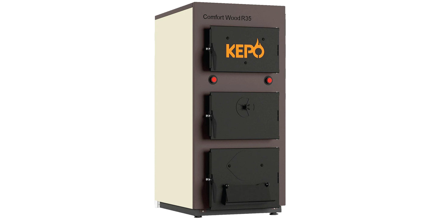 Cazan pe lemne, din tabla de otel, 35 kW, Comfort Wood, KEPO