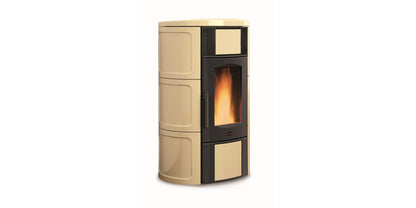 Termosemineu pe peleti, tip centrala, 5,4 - 18,1 kW, pentru 519 m3, Iside Idro H15, La Nordica-Extraflame, culoarea Pergament