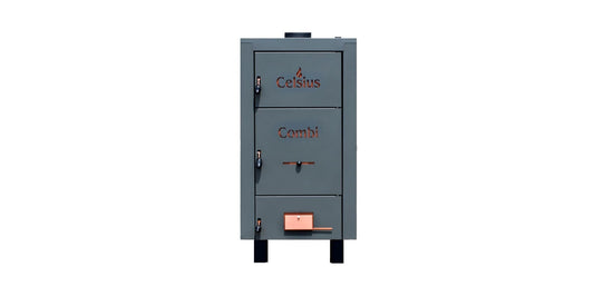 Cazan combinat pe lemne și peleți, oțel, 40-43 kW, Celsius