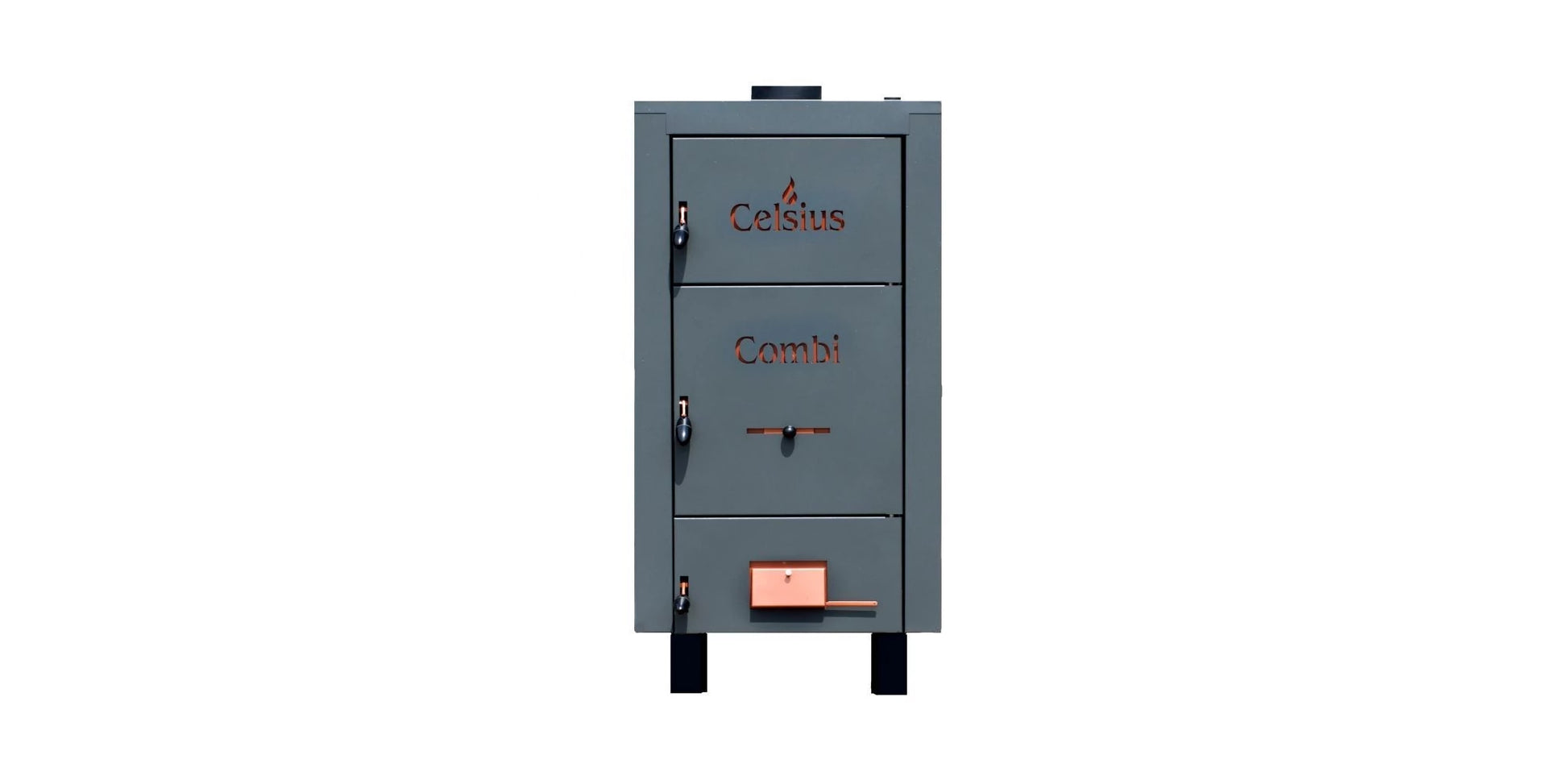 Cazan combi pe lemne si peleti, din tabla de otel, 45-50 kW, cu posibilitate de ardere peleti, Celsius
