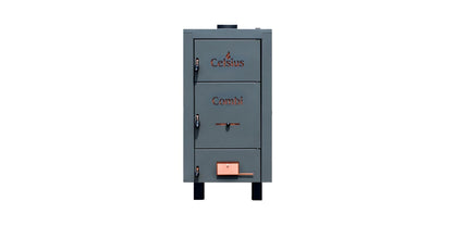 Cazan combi pe lemne si peleti, din tabla de otel, 45-50 kW, cu posibilitate de ardere peleti, Celsius