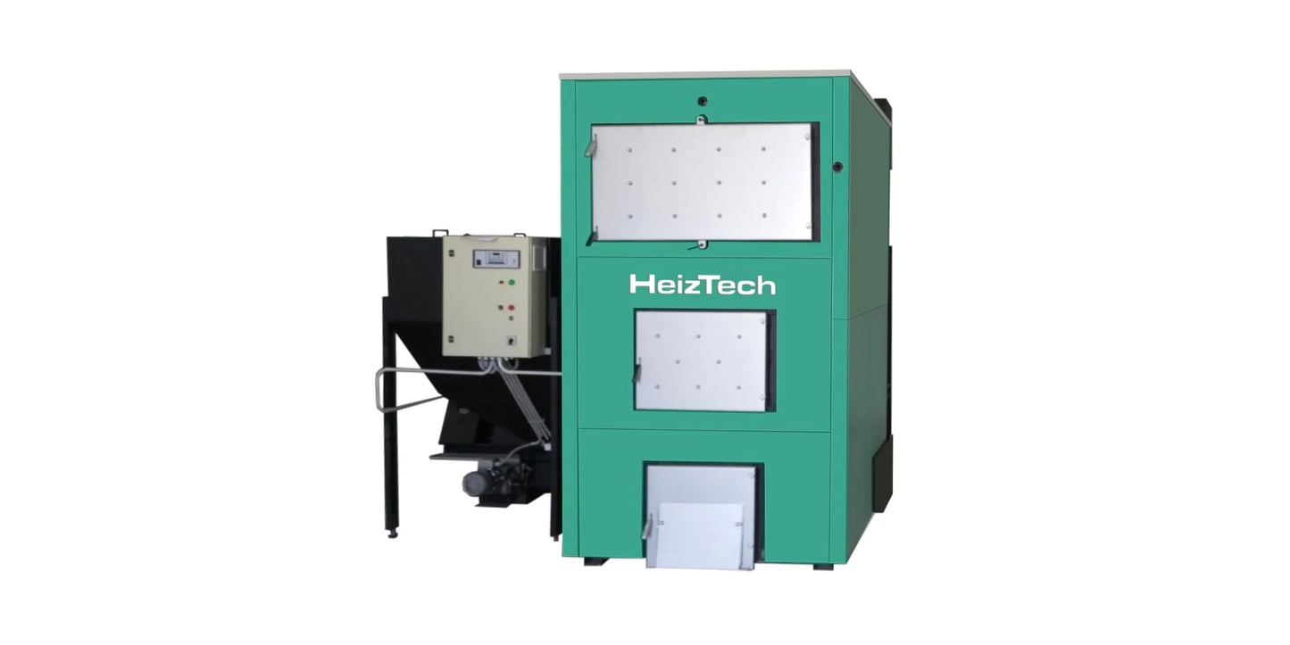 Cazan combinat pe lemne și peleți, oțel, 200 kW, Duo Pellet, SP200VENT, HeizTech