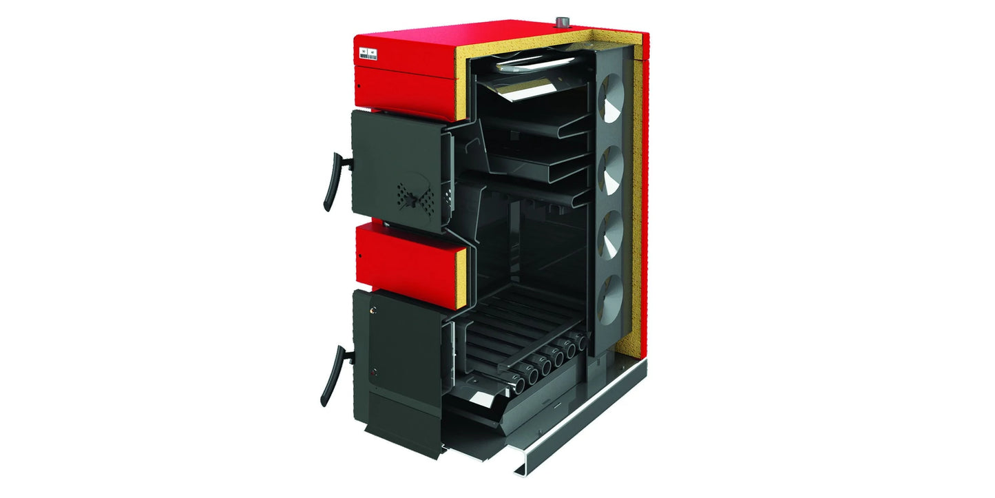 Cazan pe lemne, din tabla de otel, 70 kW, BURNiT NWB MAX