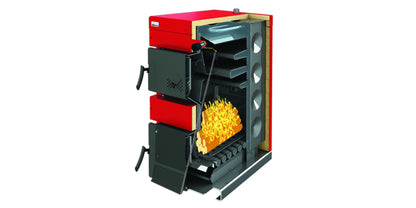 Cazan pe lemne, din tabla de otel, 70 kW, BURNiT NWB MAX