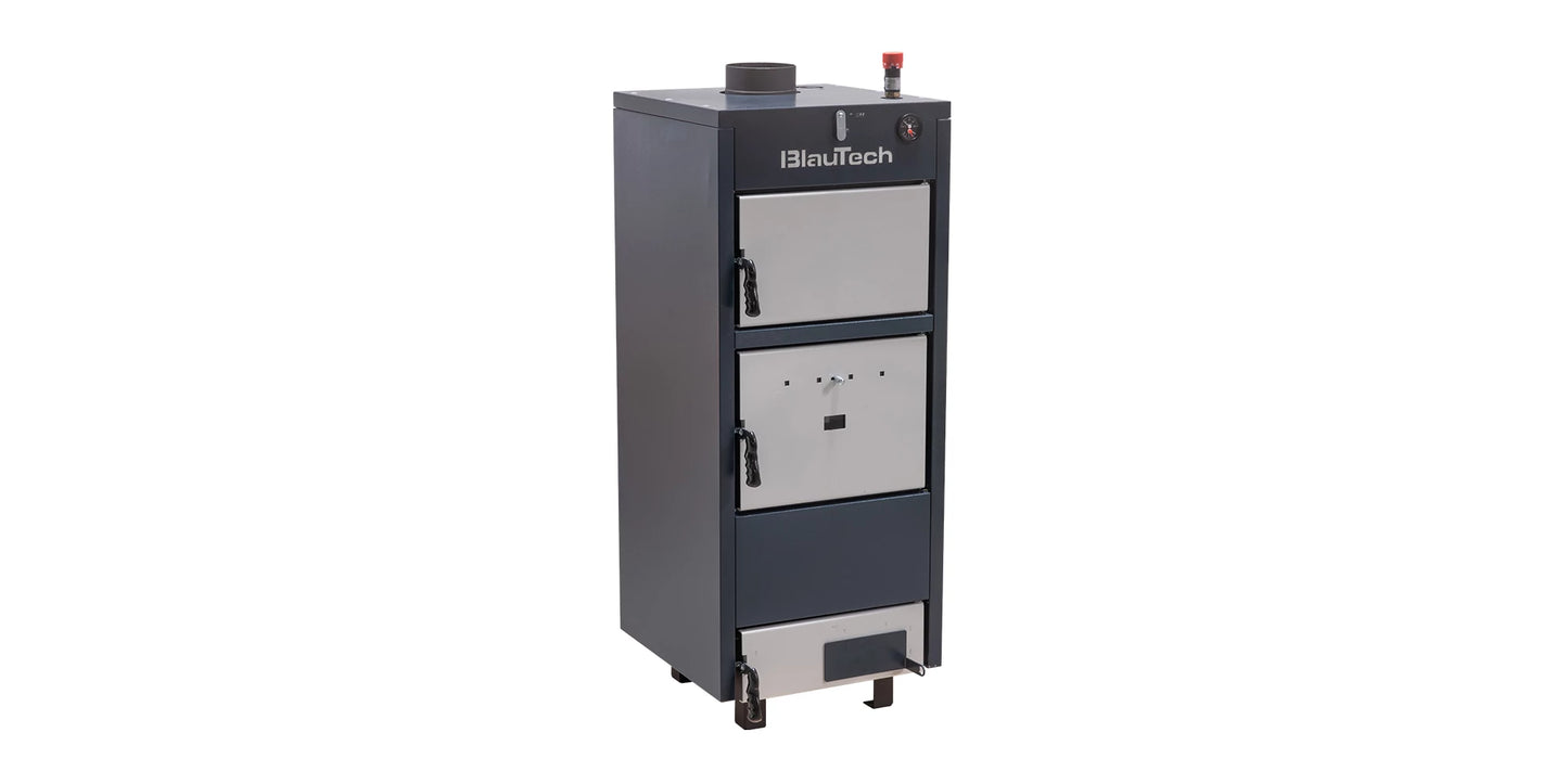 Cazan pe lemne, din tabla de otel, 37 kW, PMSBM38B, BlauTech