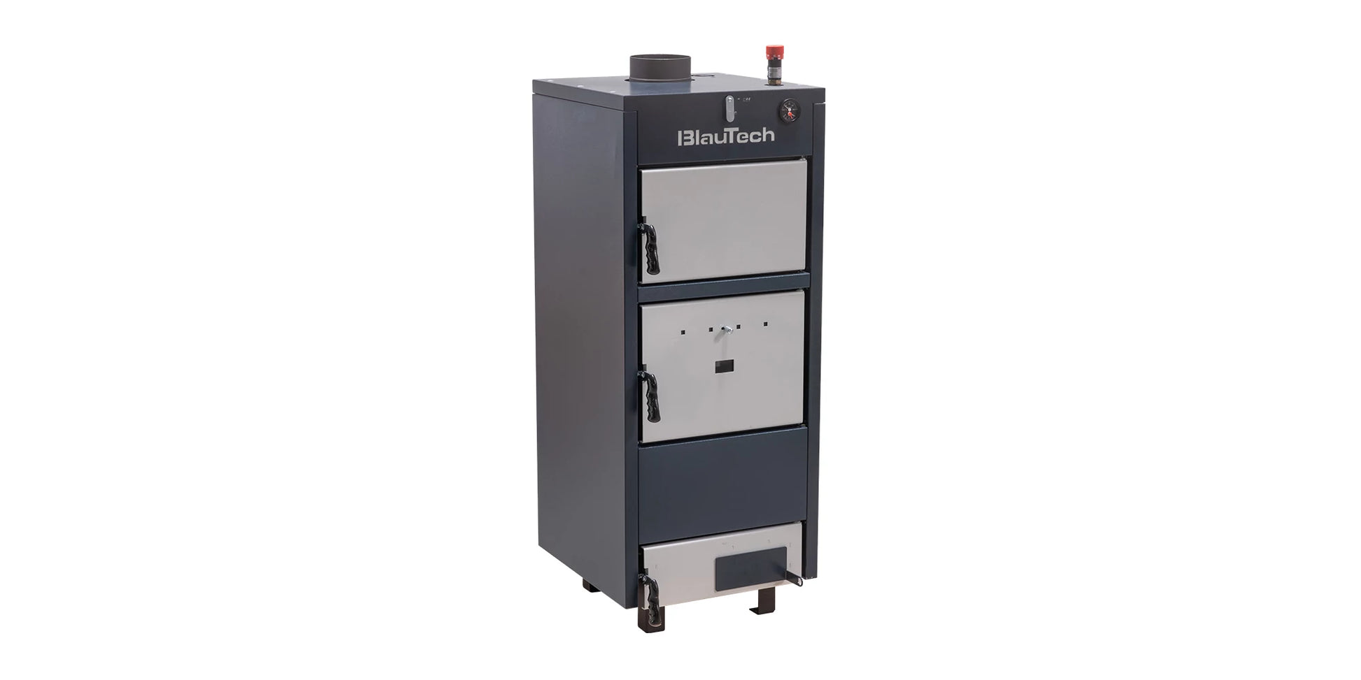 Cazan pe lemne, din tabla de otel, 28 kW, PMSBM28B, BlauTech